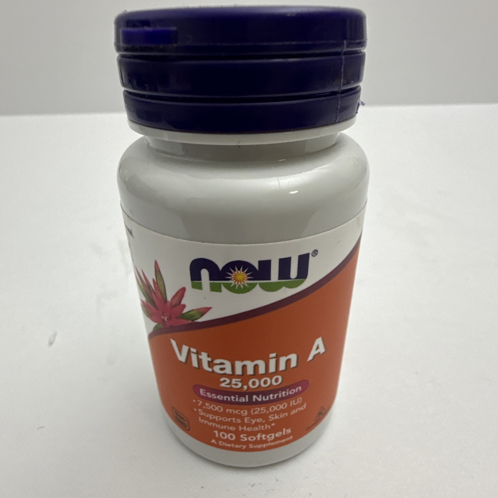 NOW Supplements, Vitamin A 25,000 IU, Essential Nutrition,100 Softgels – BB 8/29