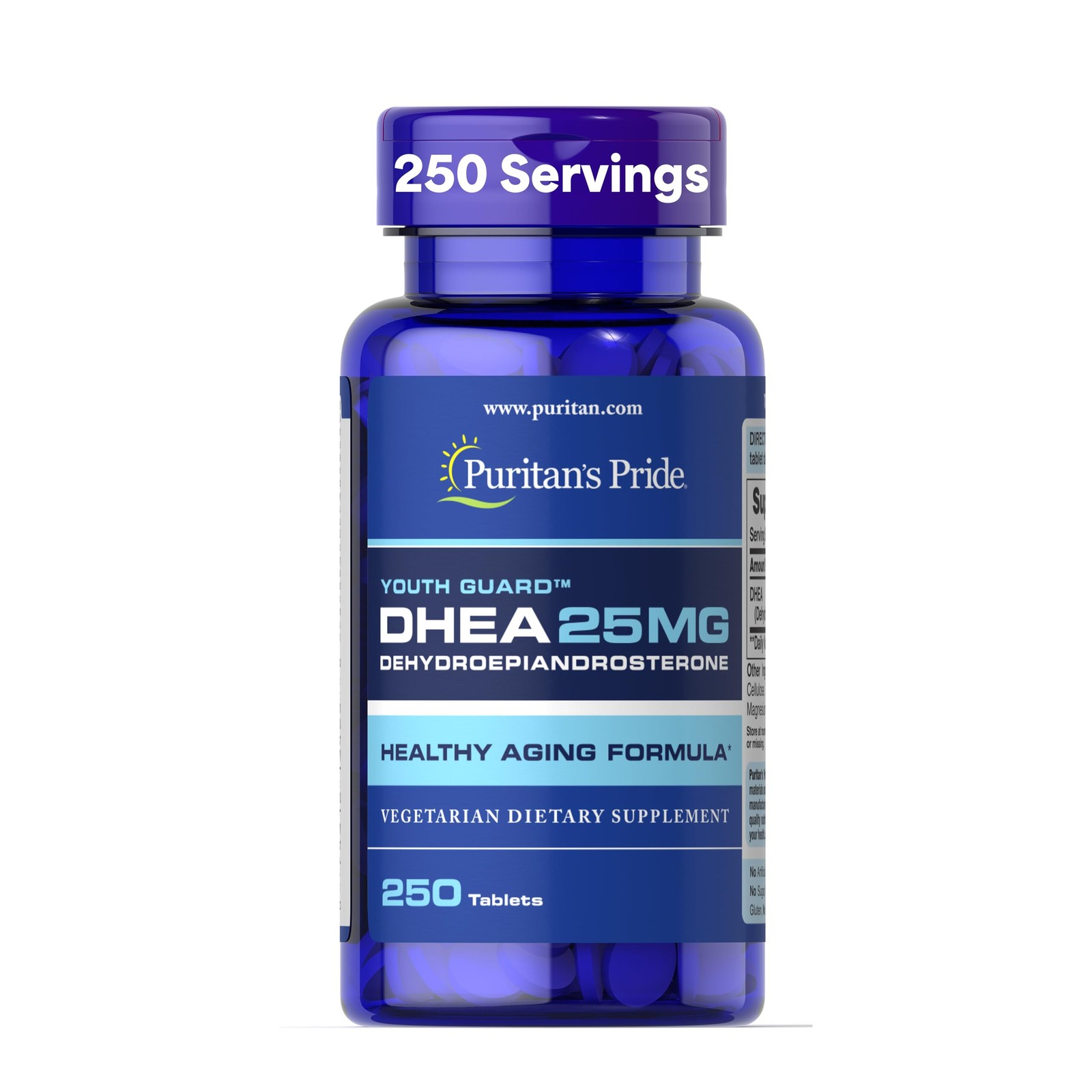 DHEA 25mg 250 Tablets Dietary Supplement Healthy Aging Puritan s Pride Puritans