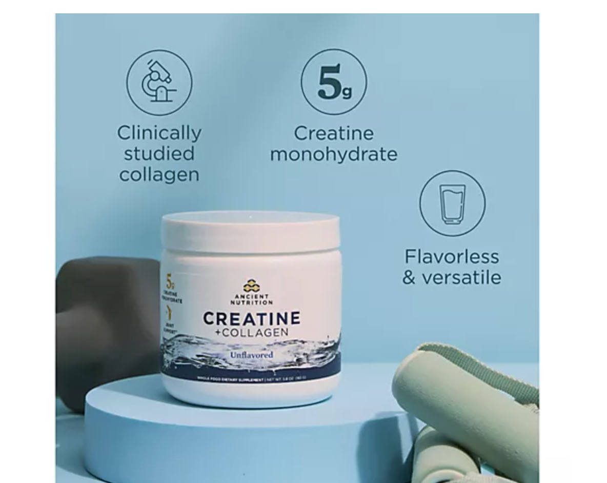 Ancient Nutrition 5.5g Creatine & Collagen Blend 30 Servings