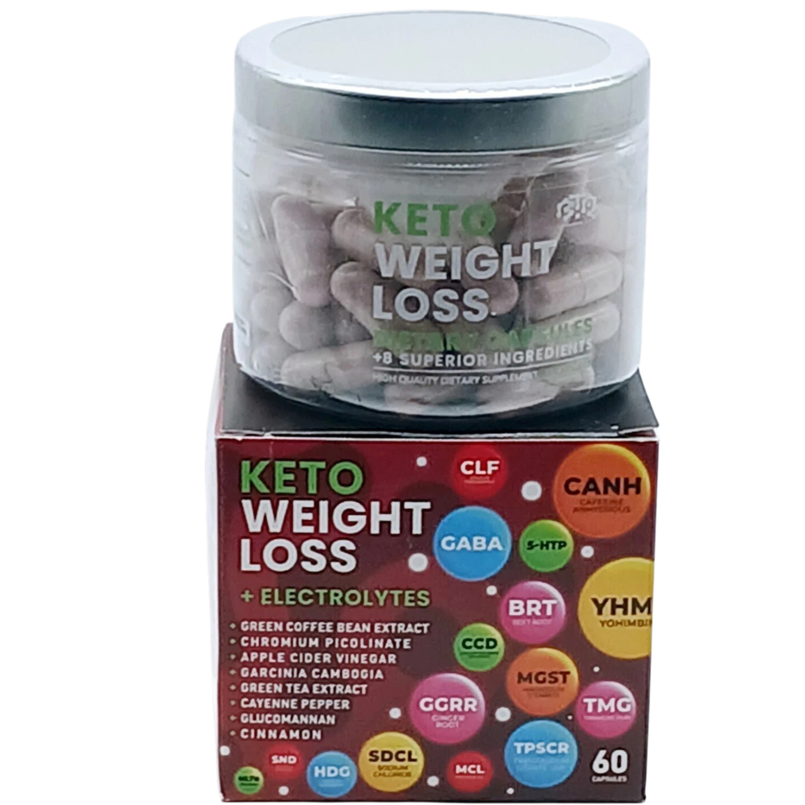 Keto Weight Loss Diet Pills, Natural Appetite Suppressant for Women and Men 60ct