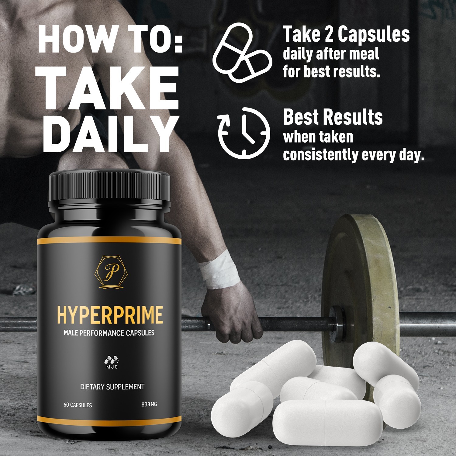 (5 Pack) Hyperprime Advanced Male Health Support vitamin Supplement 300 Capsules