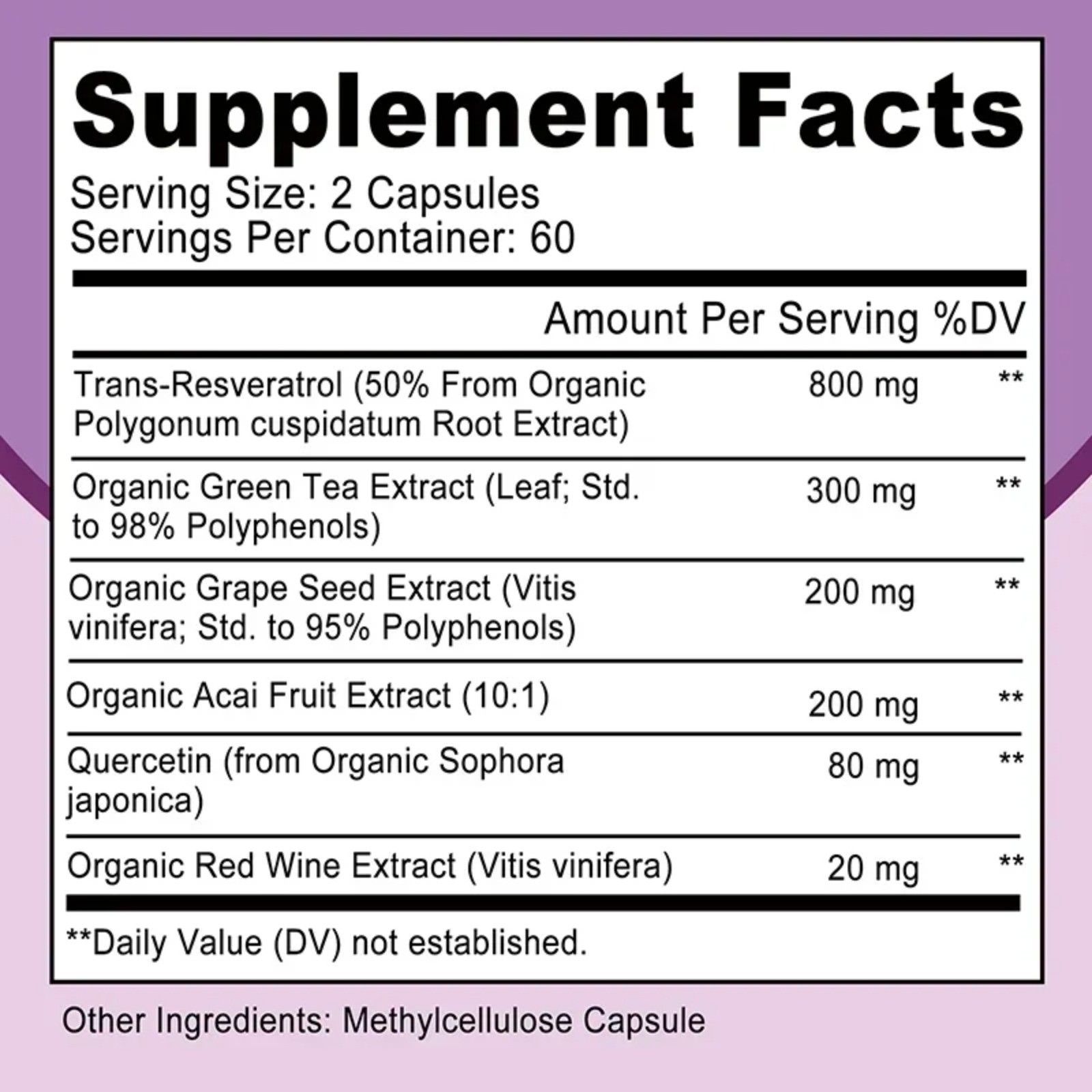 Resveratrol 240pcs – Supports Skin, Heart and Cardiovascular Health, Metabolism