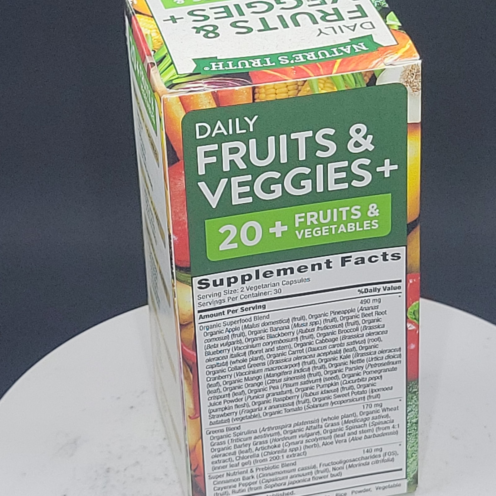 Nature’s Truth Daily Fruits & Veggies+ Vegetarian Capsules 60 EA