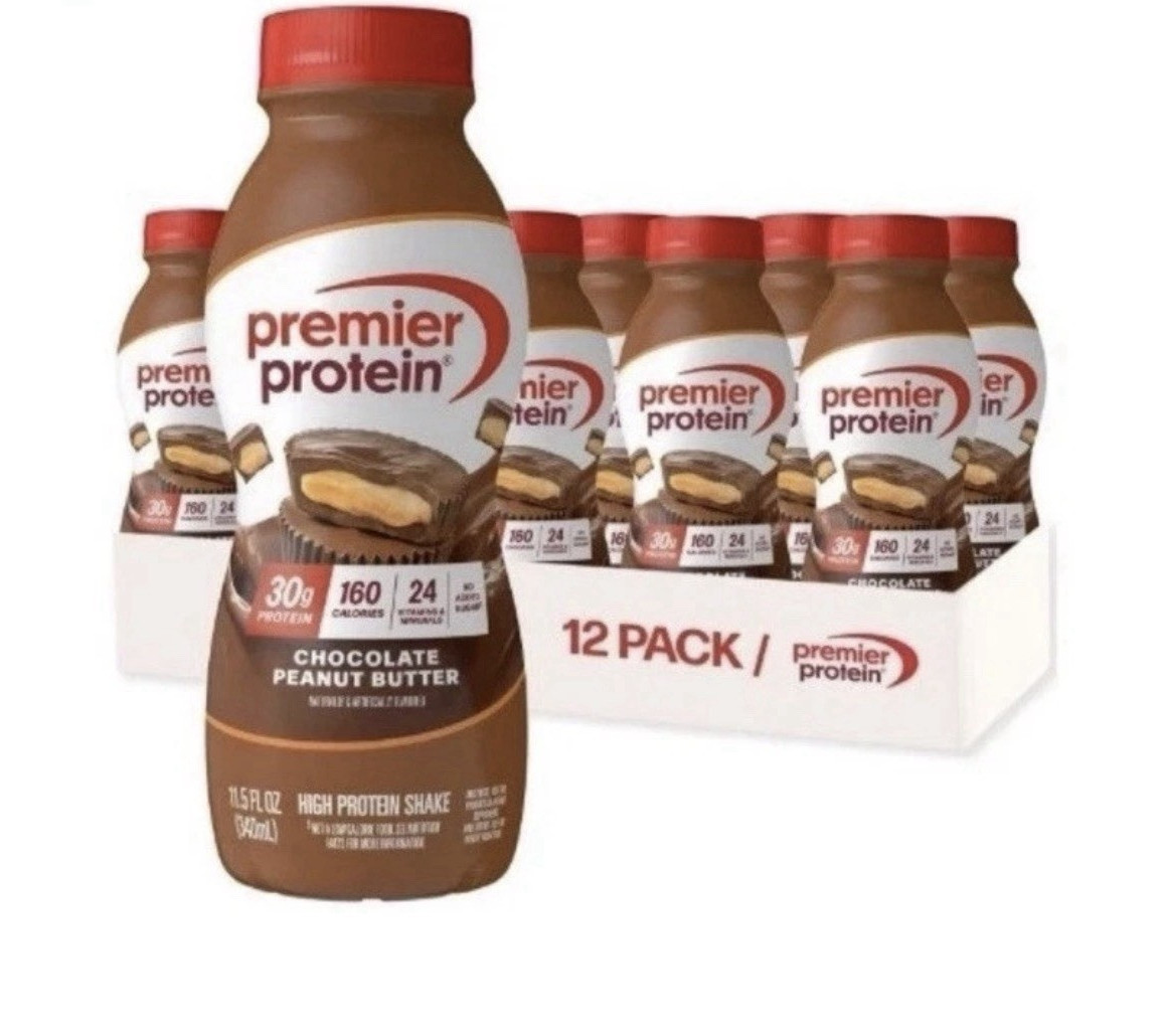 Premier Protein Chocolate Peanut Butter Shake 12 Pack 11.5 fl oz High Protein