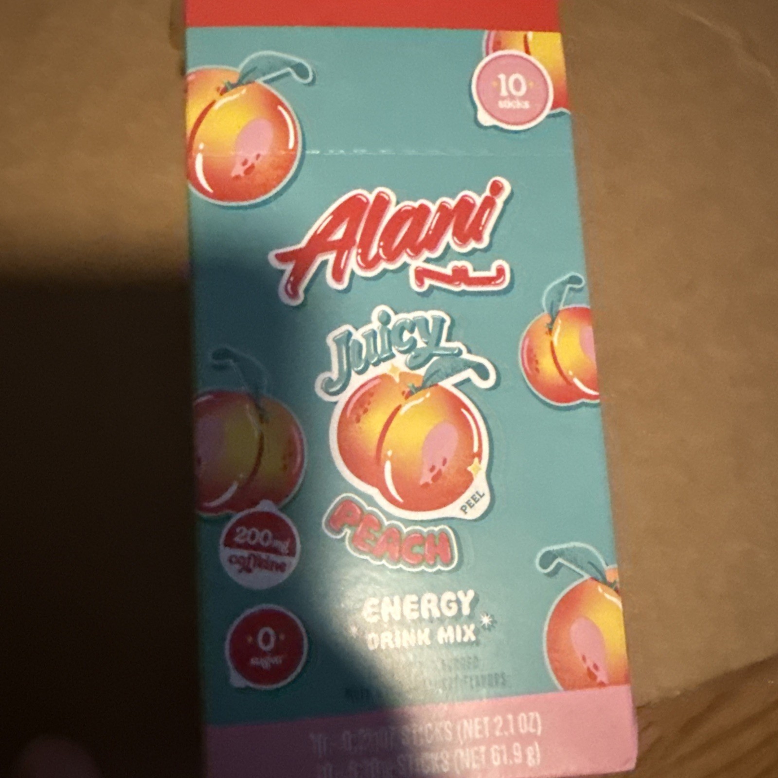 Energy Drink Mix, Juicy Peach, 10 Stickpacks, 0.21 oz (6.03 g) Each