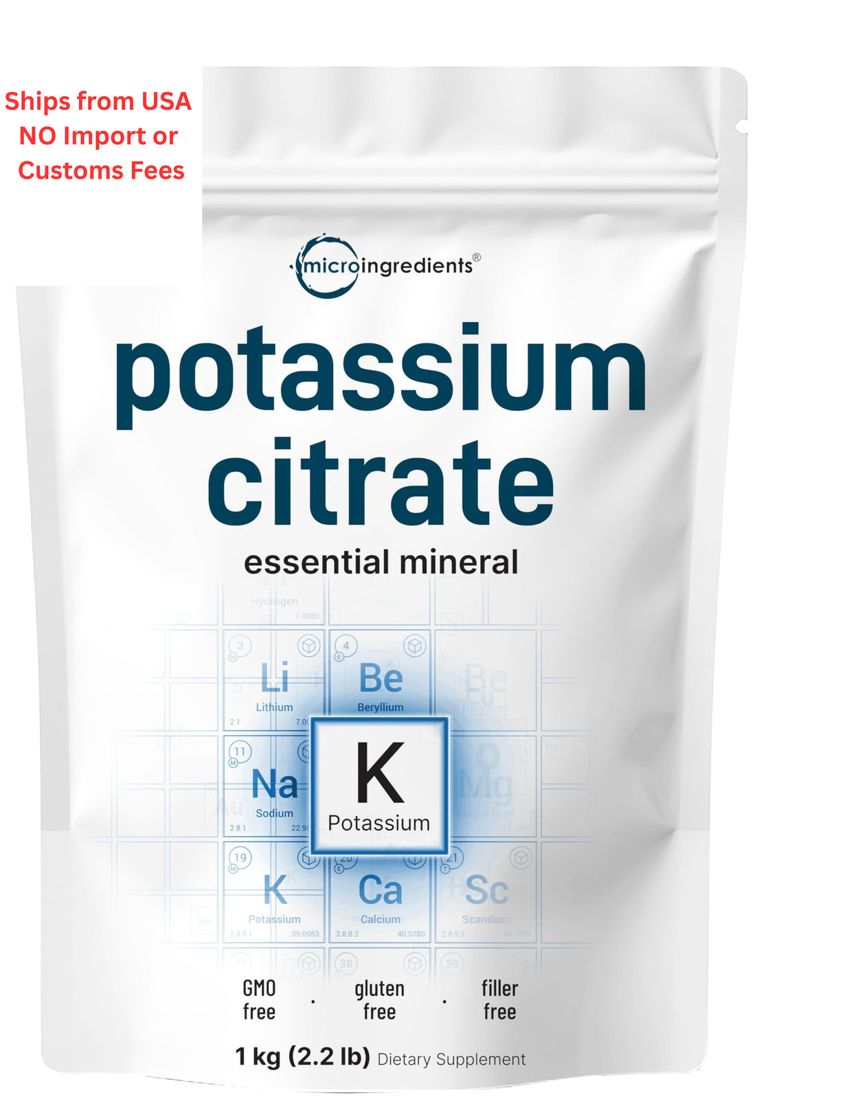 US Origin Potassium Citrate Powder, 1 KG (35 Ounce) | 35 Ounce (Pack of 1)