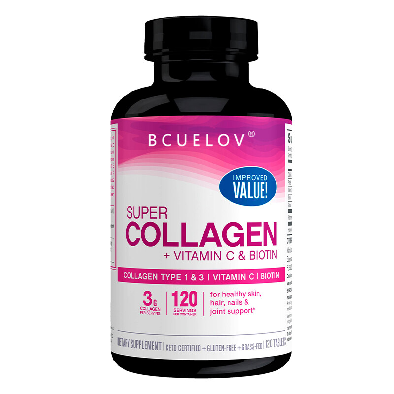 Collagen+Vitamin C & Biotin Capsules Revitalizes Muscles, Hair, Nails And Joints