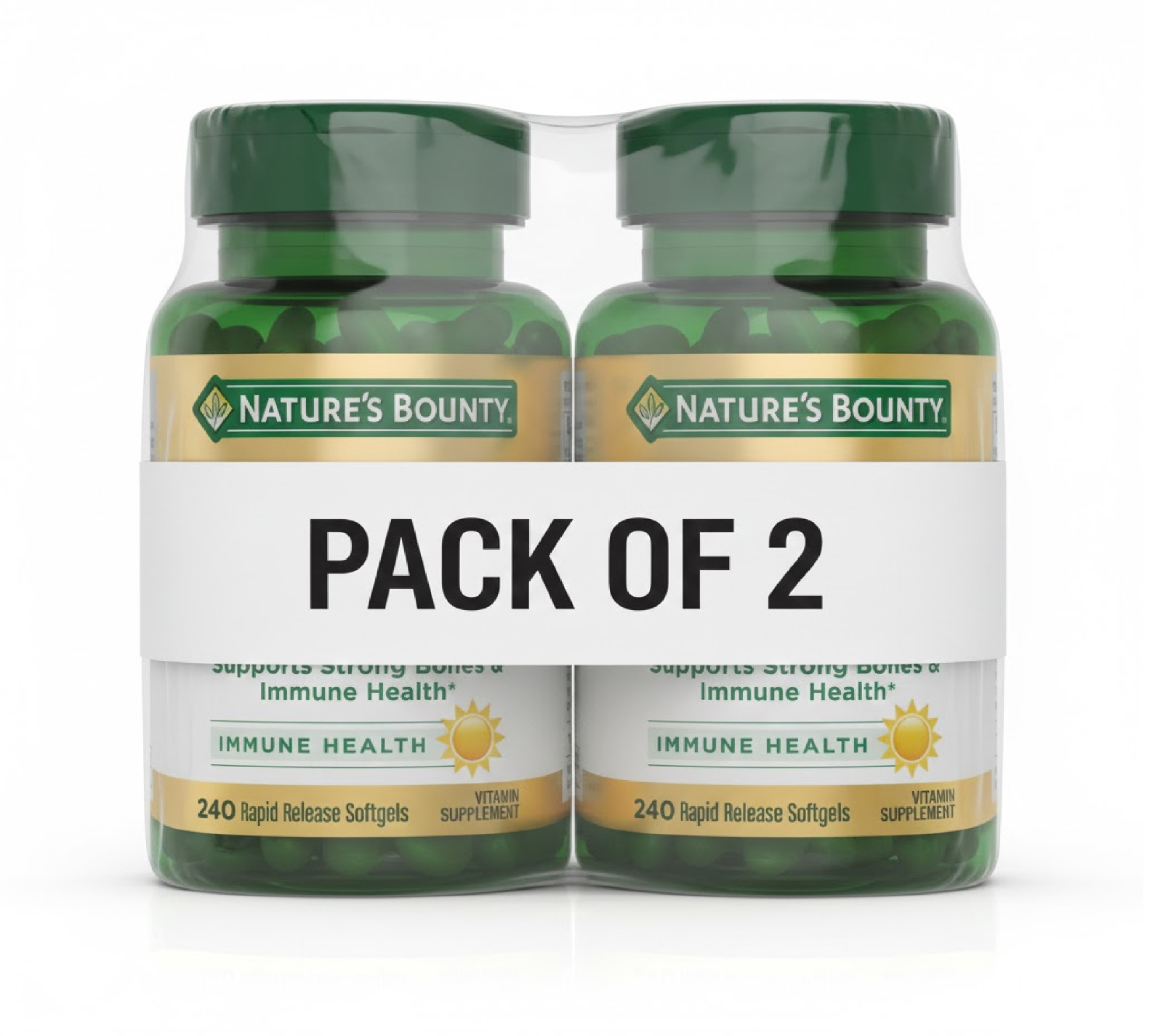 Nature’s Bounty Vitamin D3 2000IU Immune Support Softgels 480 Count