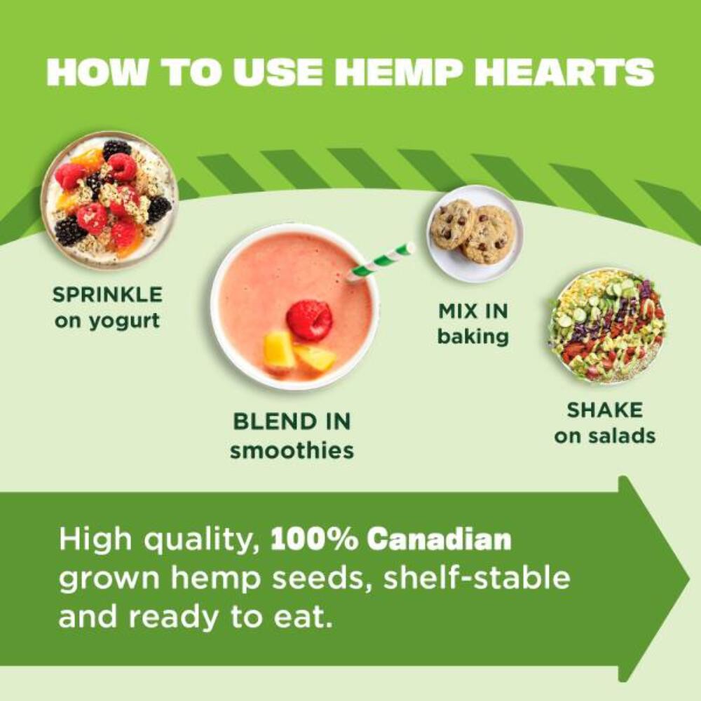 2x Manitoba Harvest Organic Hemp Seeds, 7oz, 10g Plant Based Protein and 12g Ome