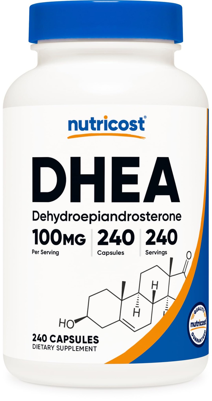 Nutricost DHEA 100mg, 240 Capsules – Gluten Free, Soy 240 Count (Pack of 1)