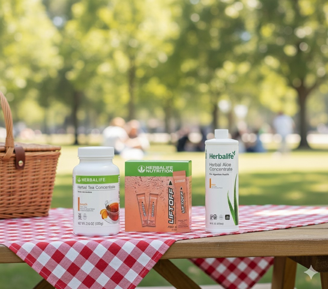 Herbalife PeachTea 3.6 oz +Mango Aloe Pint+30 Tropical Force Liftoff Sticks
