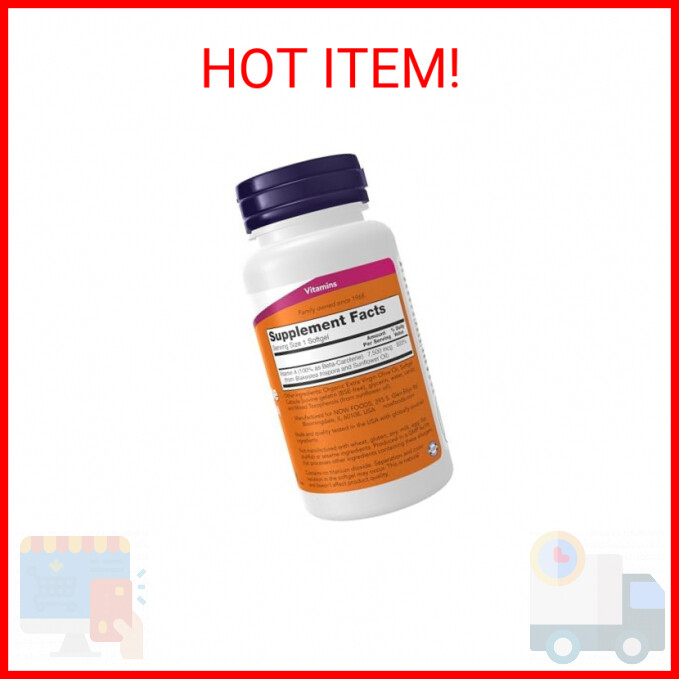 NOW Foods Supplements, Natural Beta Carotene 25,000 IU, Essential Nutrition, 90