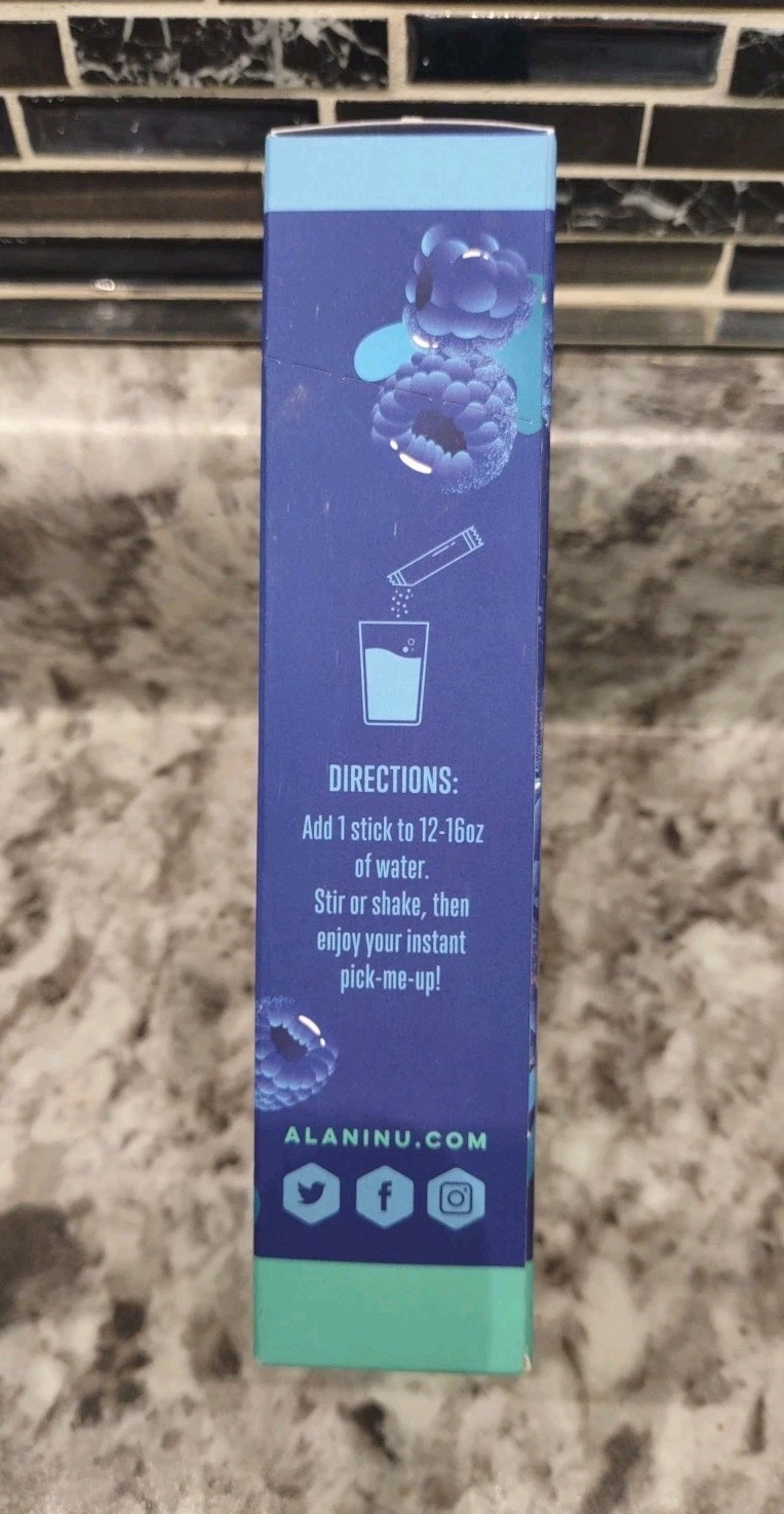 Alani Nu Breezeberry Energy Sticks 10 Ct 200mg Caffeine 0 Sugar Exp 04/26