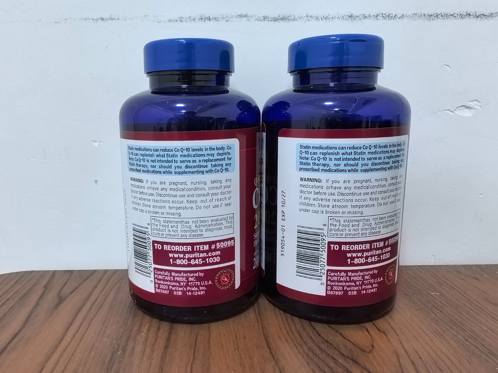 Puritan’s Pride Coenzyme CoQ10, Dietary Supplement 200mg – 240 Softgels (2 Pack)