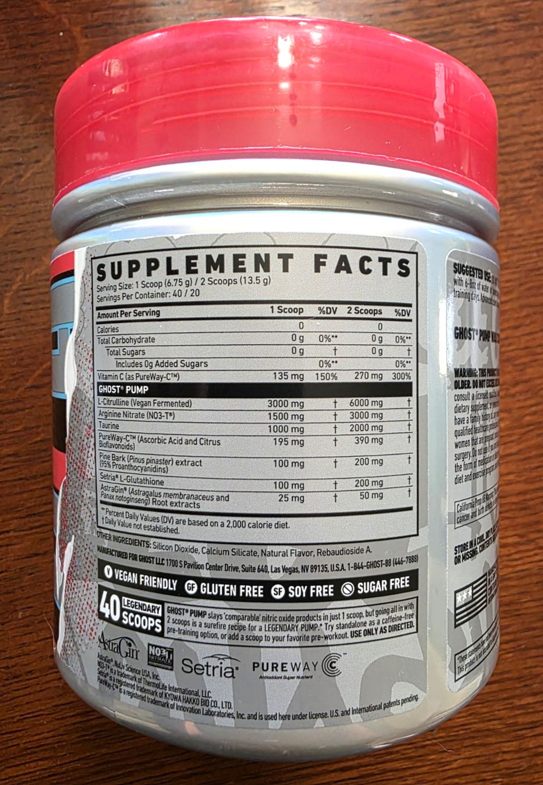 Ghost Pump Natty 9.5 oz (270 g) Pre-Workout New Sealed