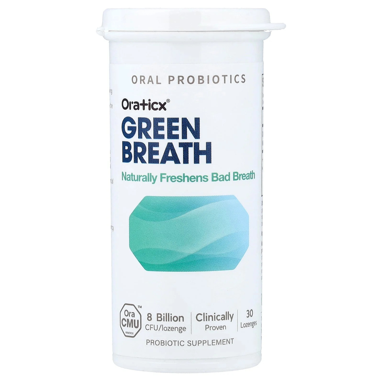 2 X Oraticx, Green Breath Oral Probiotics, Mint, 30 Lozenges
