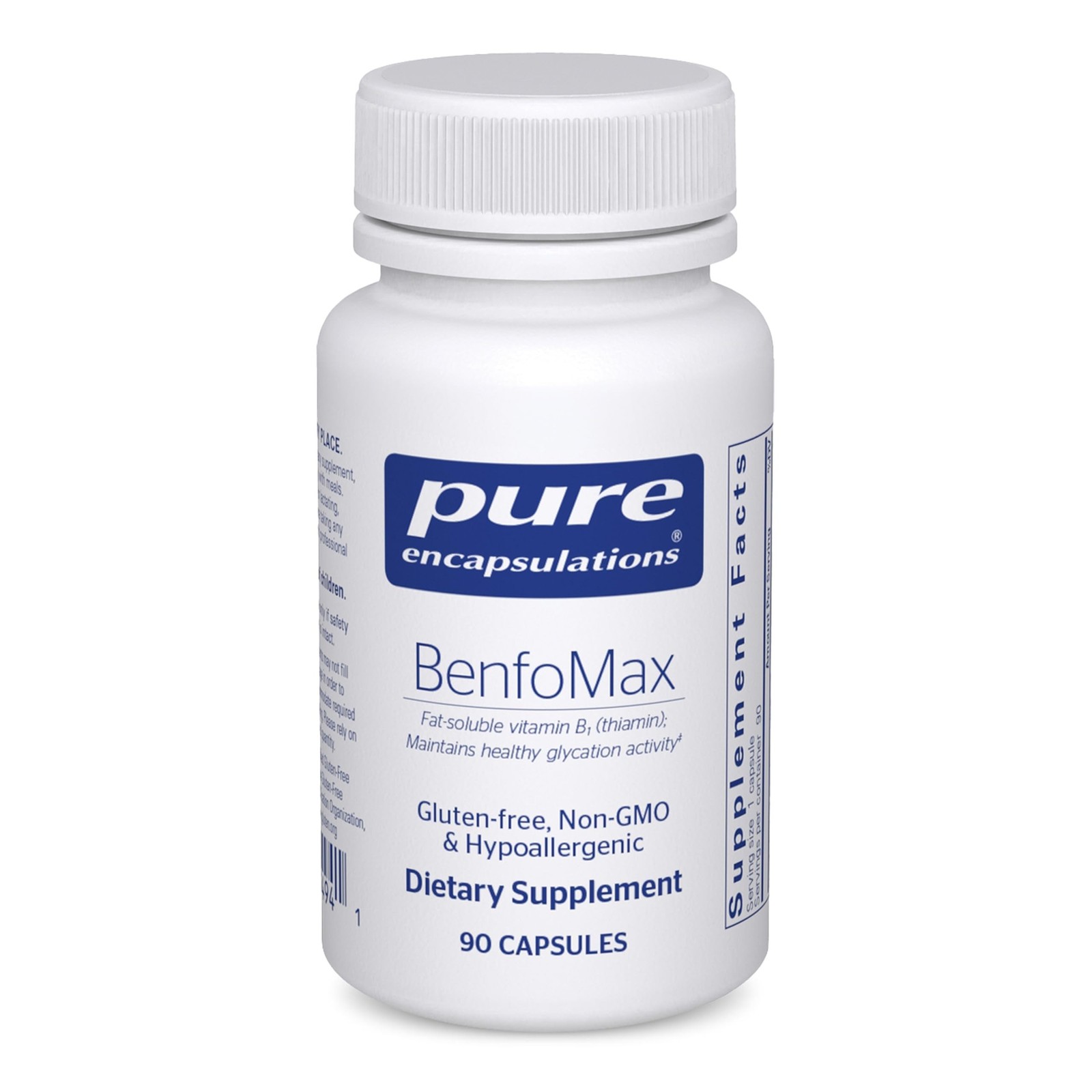 Pure Encapsulations BenfoMax 90’s – 200 mg Benfotiamine – Vitamin B1 Thiamin …