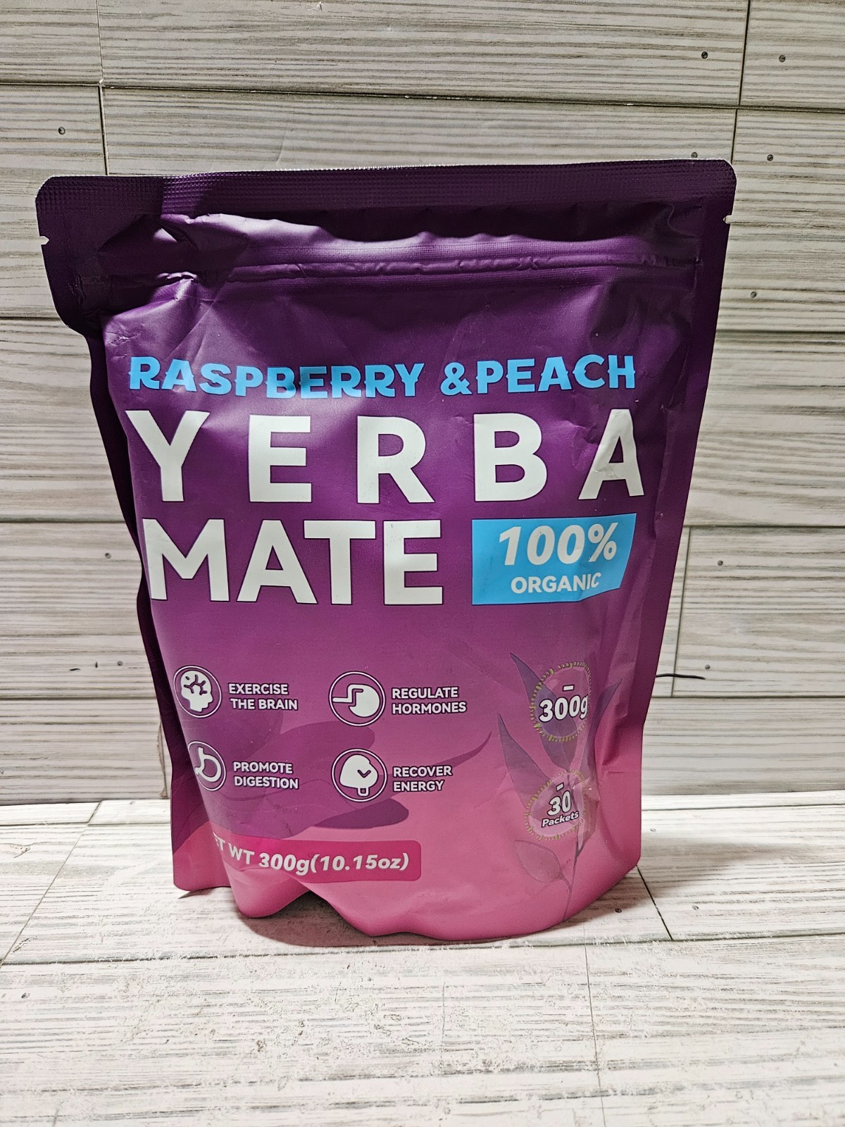 Biopop Health Raspberry & Peach Yerba Mate 100% Organic 30 Packets 7/2027