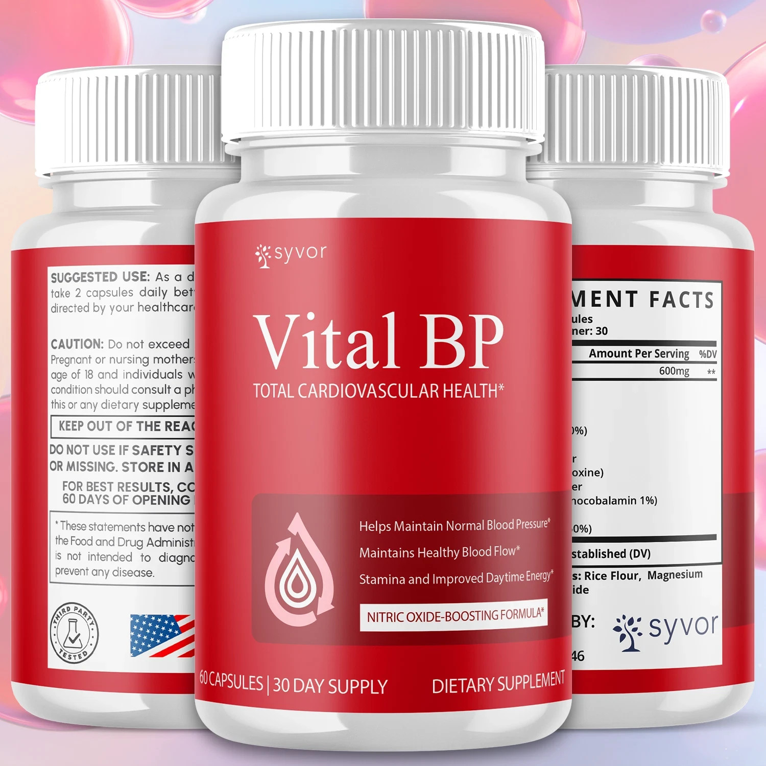(5 Pack) Vital BP innovative Blood Support Vitamin Formula VitalBP 300 Capsules