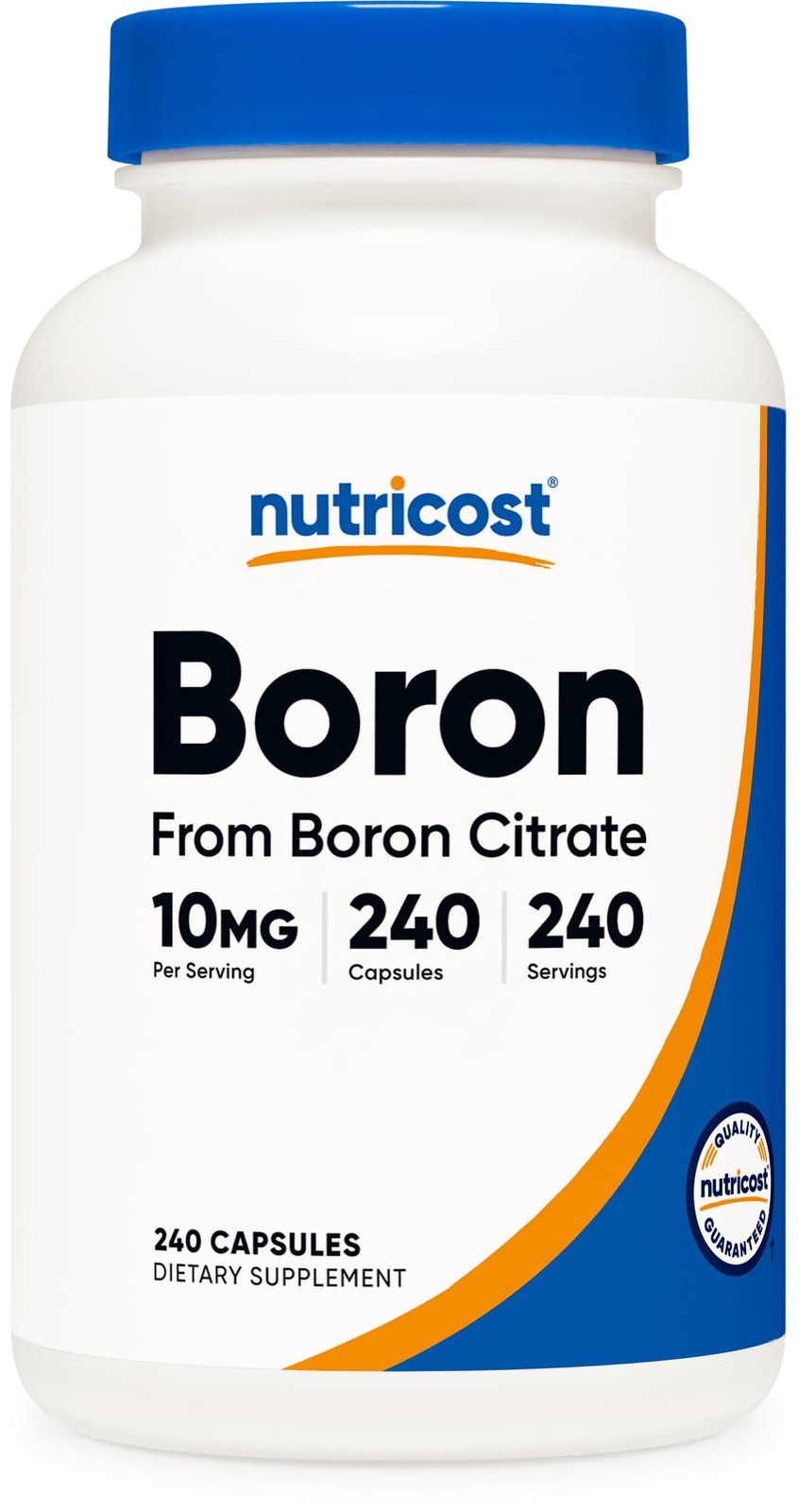 Nutricost Boron Capsules 10mg, 240 Vegetarian Capsules, 240 Count (Pack of 1)