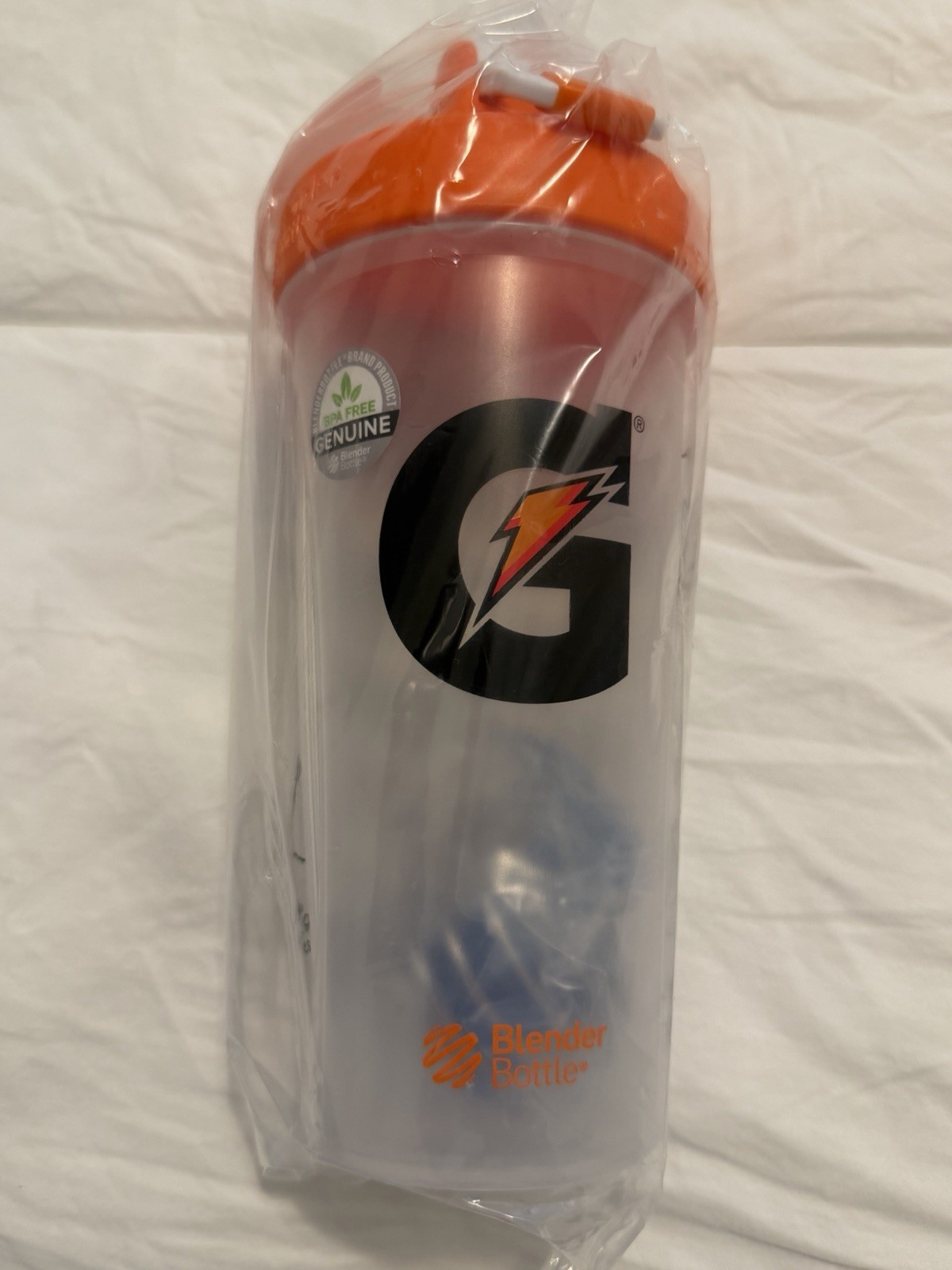 BlenderBottle Gatorade Shaker Bottles Lot of 4 28 fl oz Clear/Orange BPA-Free