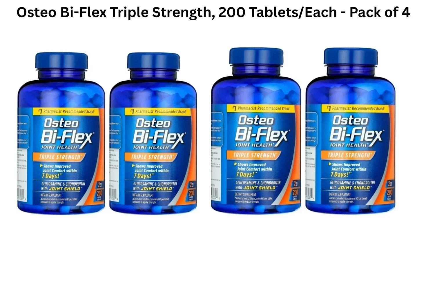 Osteo Bi-Flex Triple Strength, 200 Tablets/each – Pack of 4