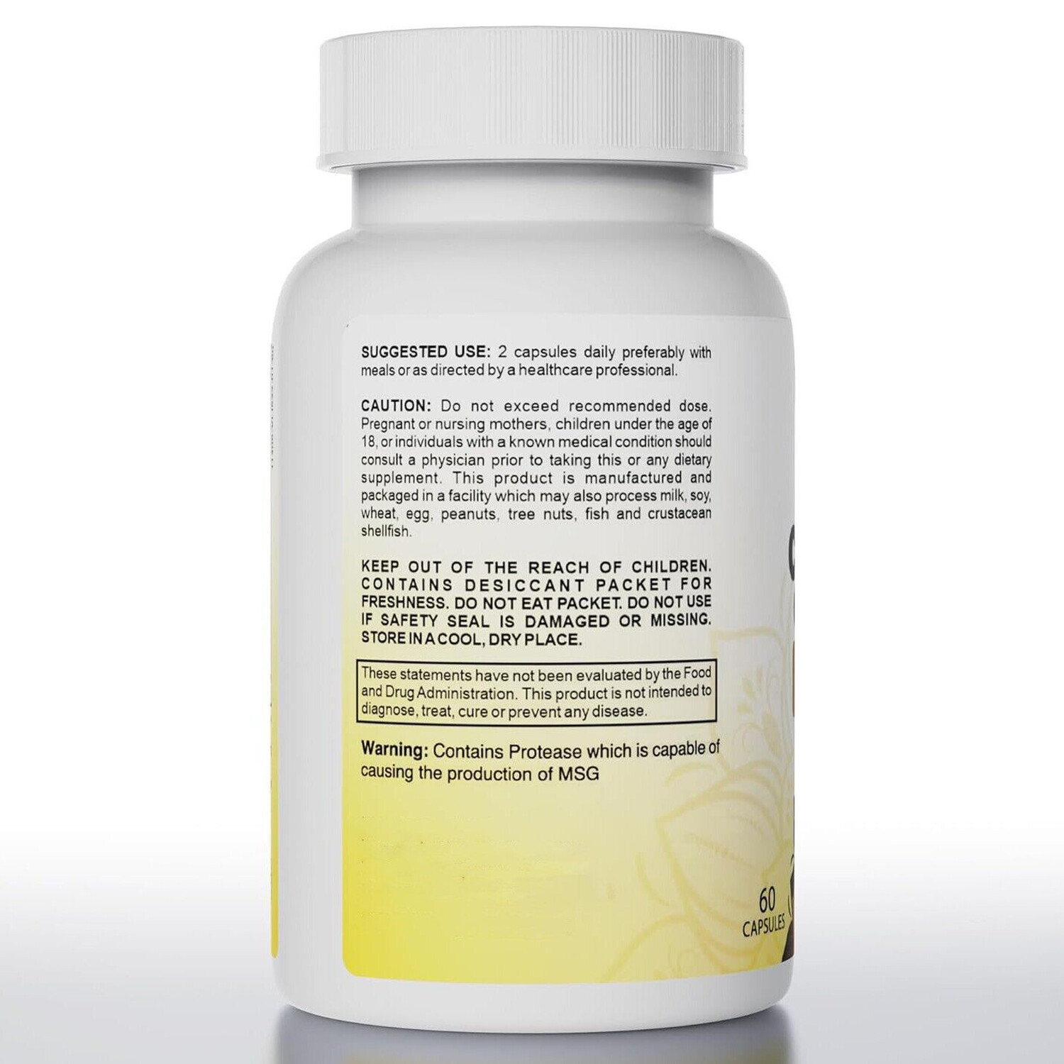 Candida Cleansing Gut Colon Support 60 Capsules Enhances Digestive Detox