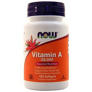 Now Vitamin A (25,000IU) 100 sgels