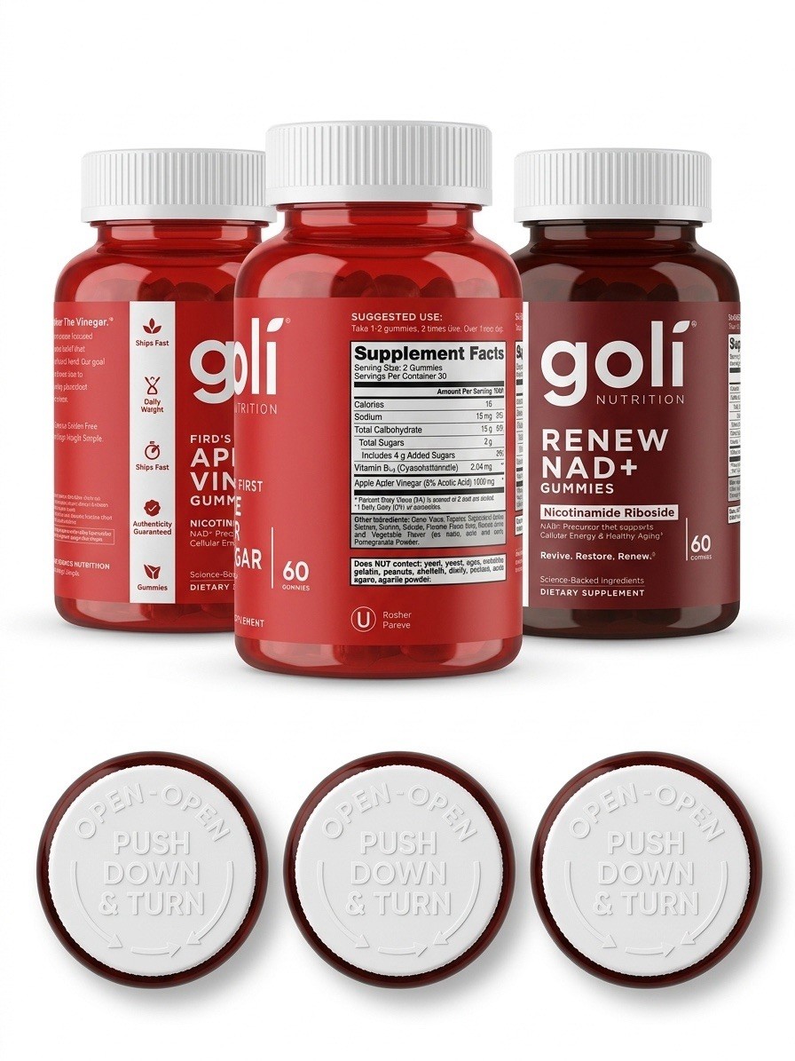 Goli Nutrition World’s First Apple Cider Vinegar Gummies 60 Count, 60 Count