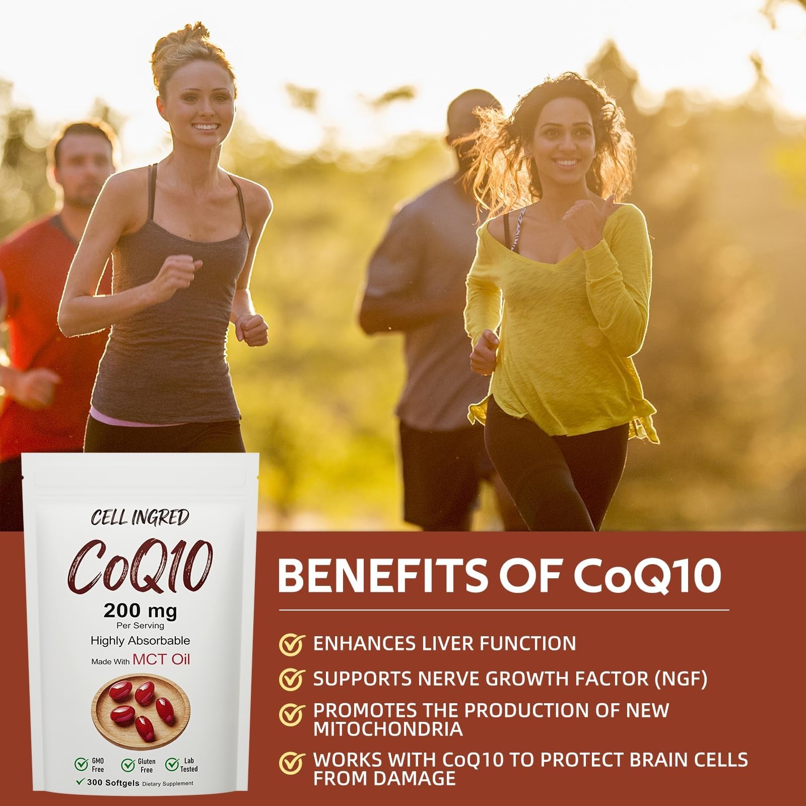 CQ10, 200 mg per Serving, 300 softgels with Coconut MCT Oil, Highly absorbabl…