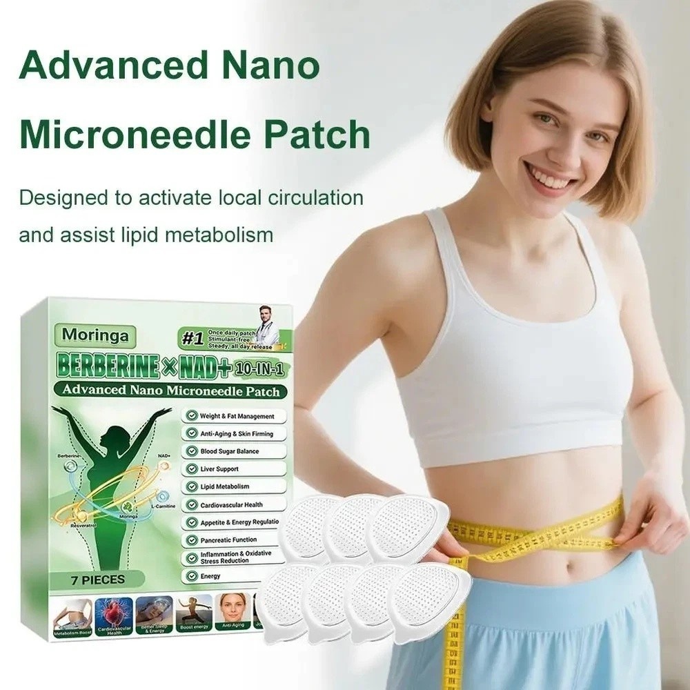 50% OFF Moringa Berberine x NAD+ 10-in-1 Advanced Nano Microneedle Patches New