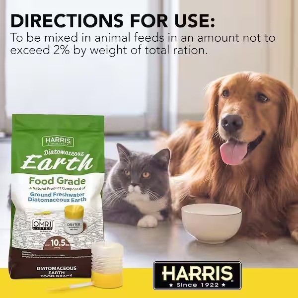 Harris 10.5 lbs. Diatomaceous Earth Food Grade 100% with 21 lbs. Powder 2-Pack