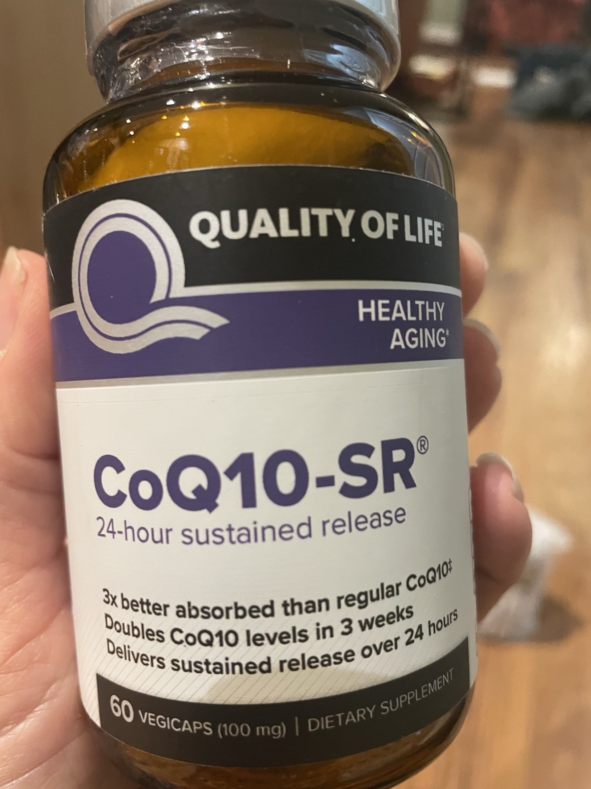 CoQ10-SR Quality of Life Supplement 100mg 60 Capsules Pack of 2 Sealed
