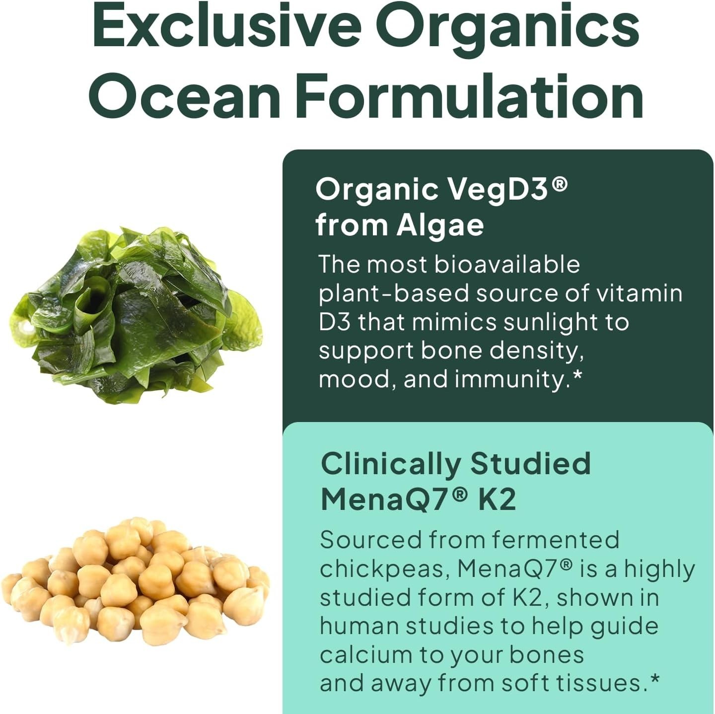 Clinically Proven Organic D3 + K2 – 30 Softgels for Optimal Bone & Immunity