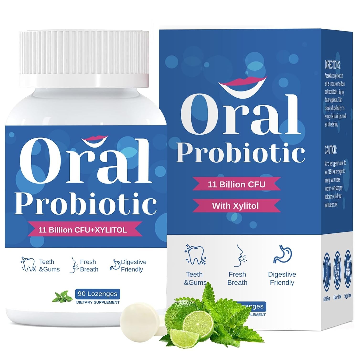 Oral Probiotics for Mouth Bad Breath for Adults – 11 Billion CFU – Oral Dental P