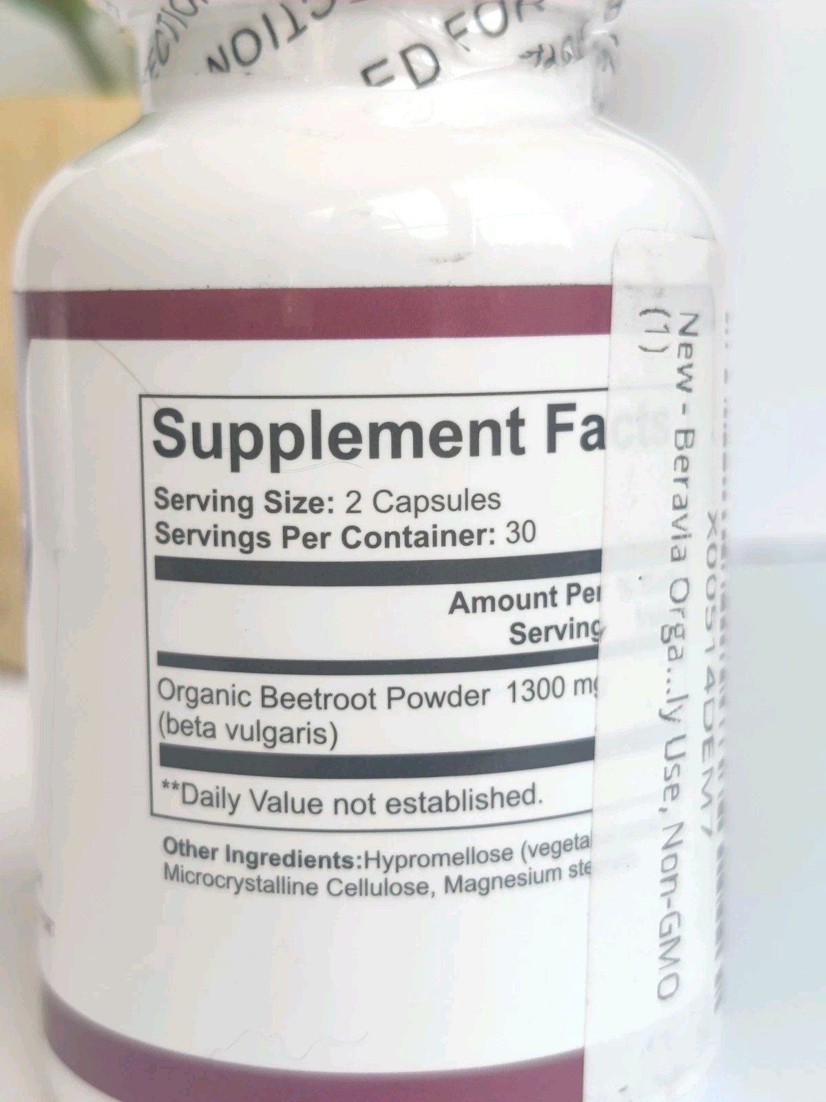 Beravia Organic Beet Root Capsules 1300mg 60 Capsules Exp 02/28 SEALED from USA