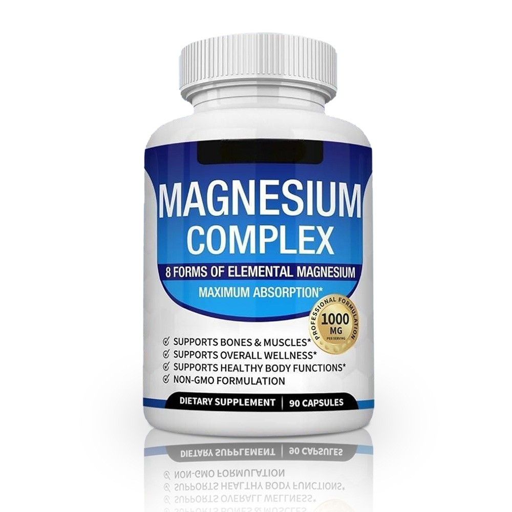 Magnesium 1000mg 8 in 1 Complex 3X & Blood Sugar Blend Supplement Combo
