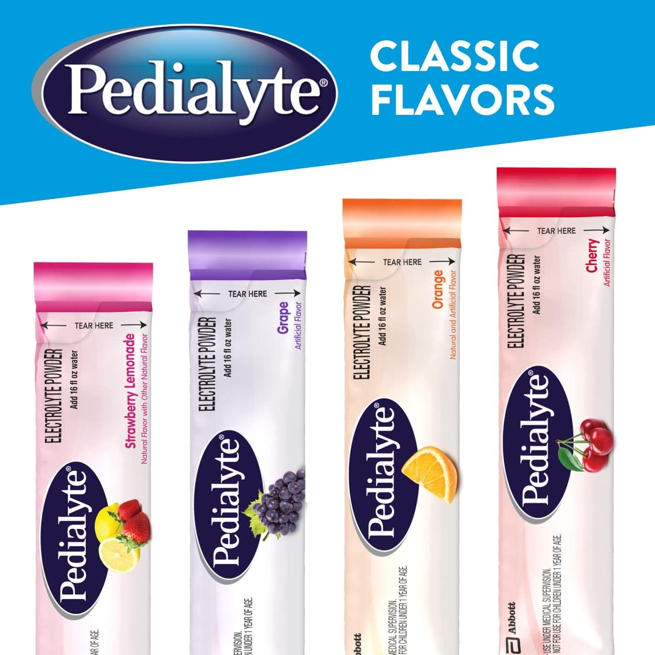 Pedialyte Electrolyte Powder Strawberry Lemonade, 6 Count (Pack of 1)