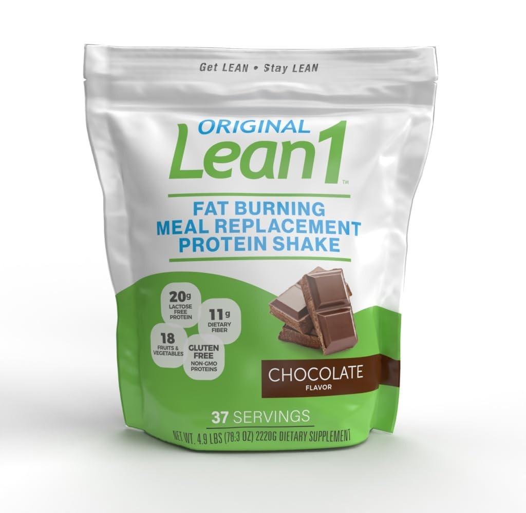 5lb Chocolate Meal Replacement Shake with 20g Protein & 11g Fiber – 37 Servings