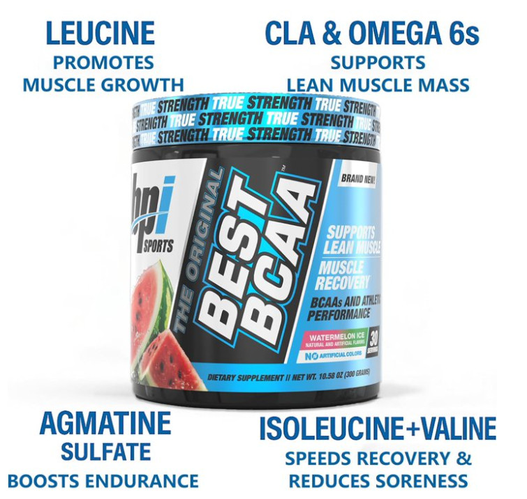 BPI Sports Best BCAA Powder Watermelon Ice 30 Servings 10.58oz