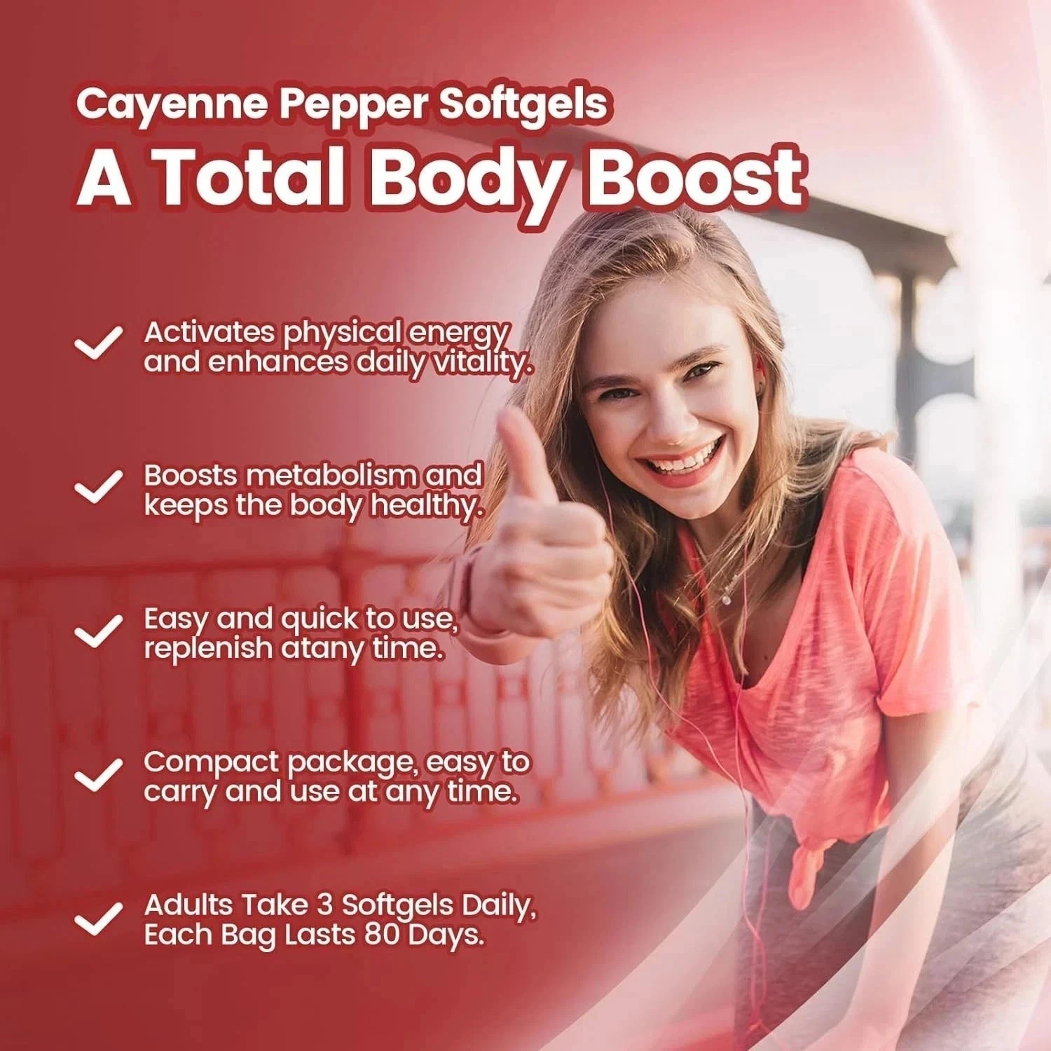 VivoNu Cayenne Pepper Softgels Supplement – 240 Capsules NEW FREE SHIP