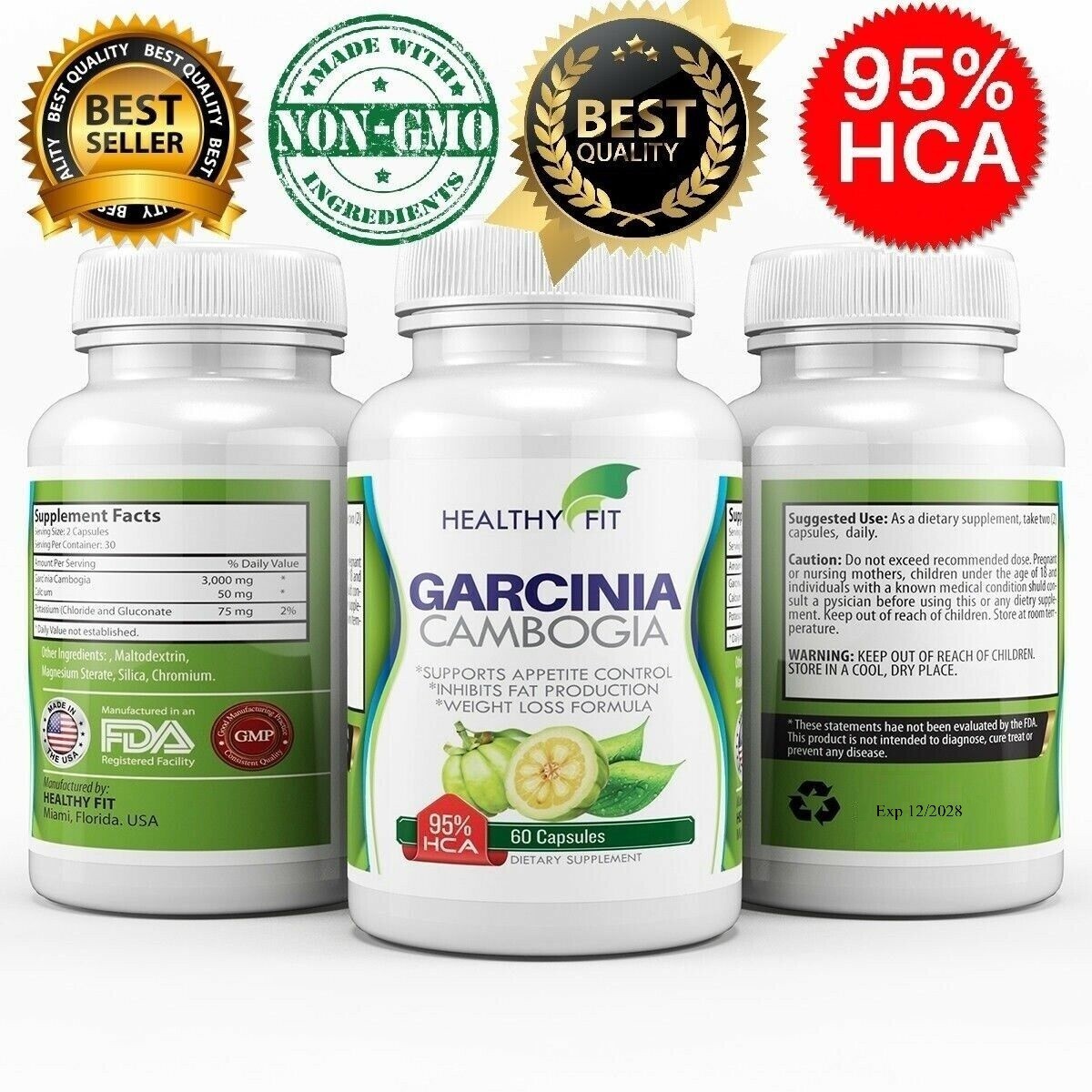 6 X BOTTLES 360 Capsules 3000mg Daily GARCINIA CAMBOGIA HCA 95% Weight Loss Diet