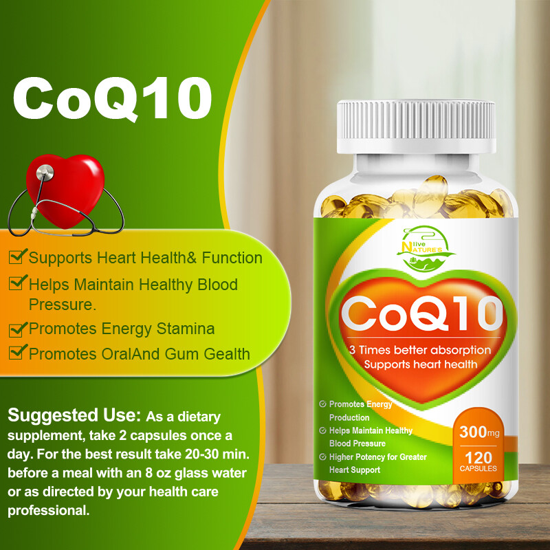 CoQ10 Mega Ubiquinol Supplement 300mg 120 Softgels Heart Health,Energy & Stamina