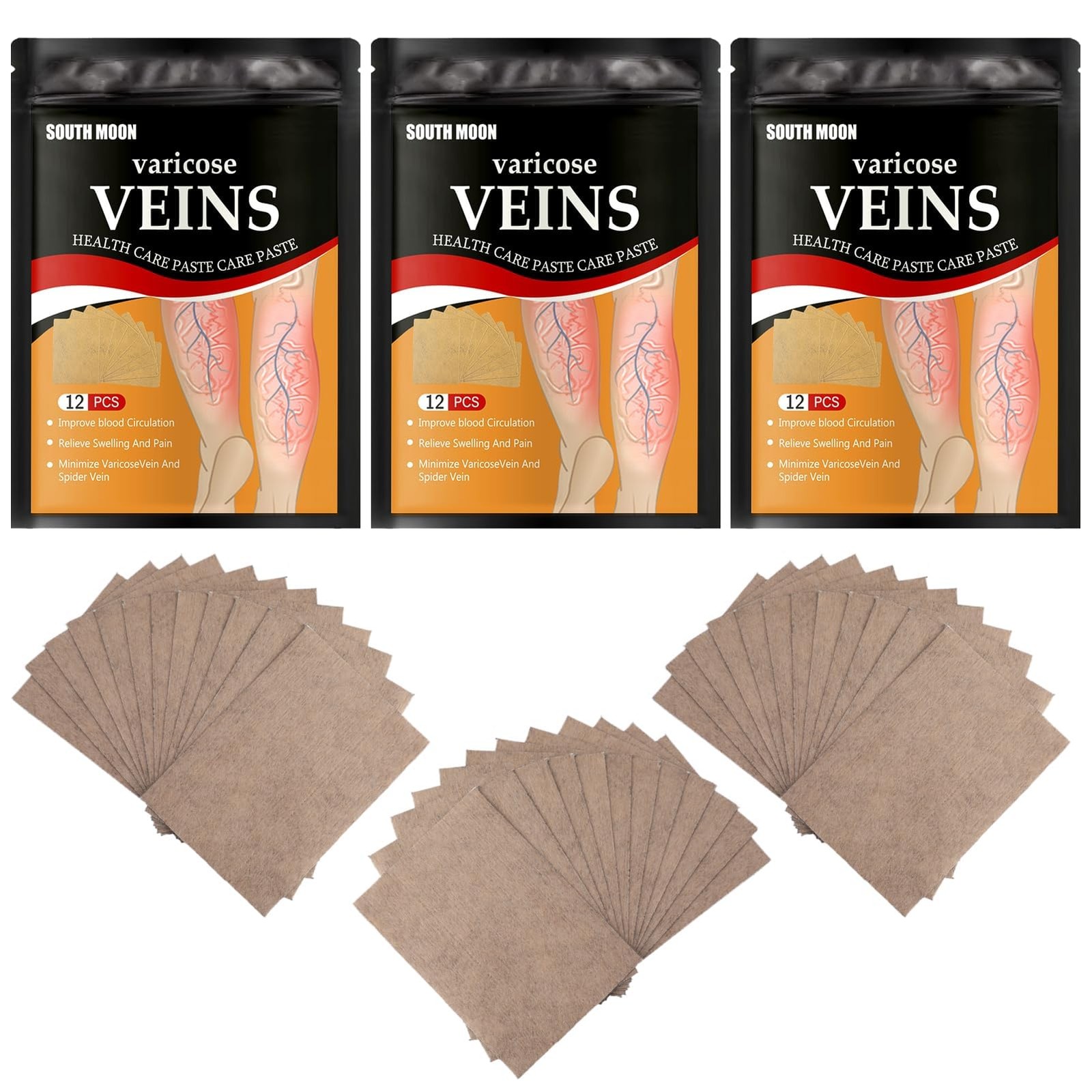 36PCS Varicose Veins Patch – Natural Relief Treatment for Legs, Spider