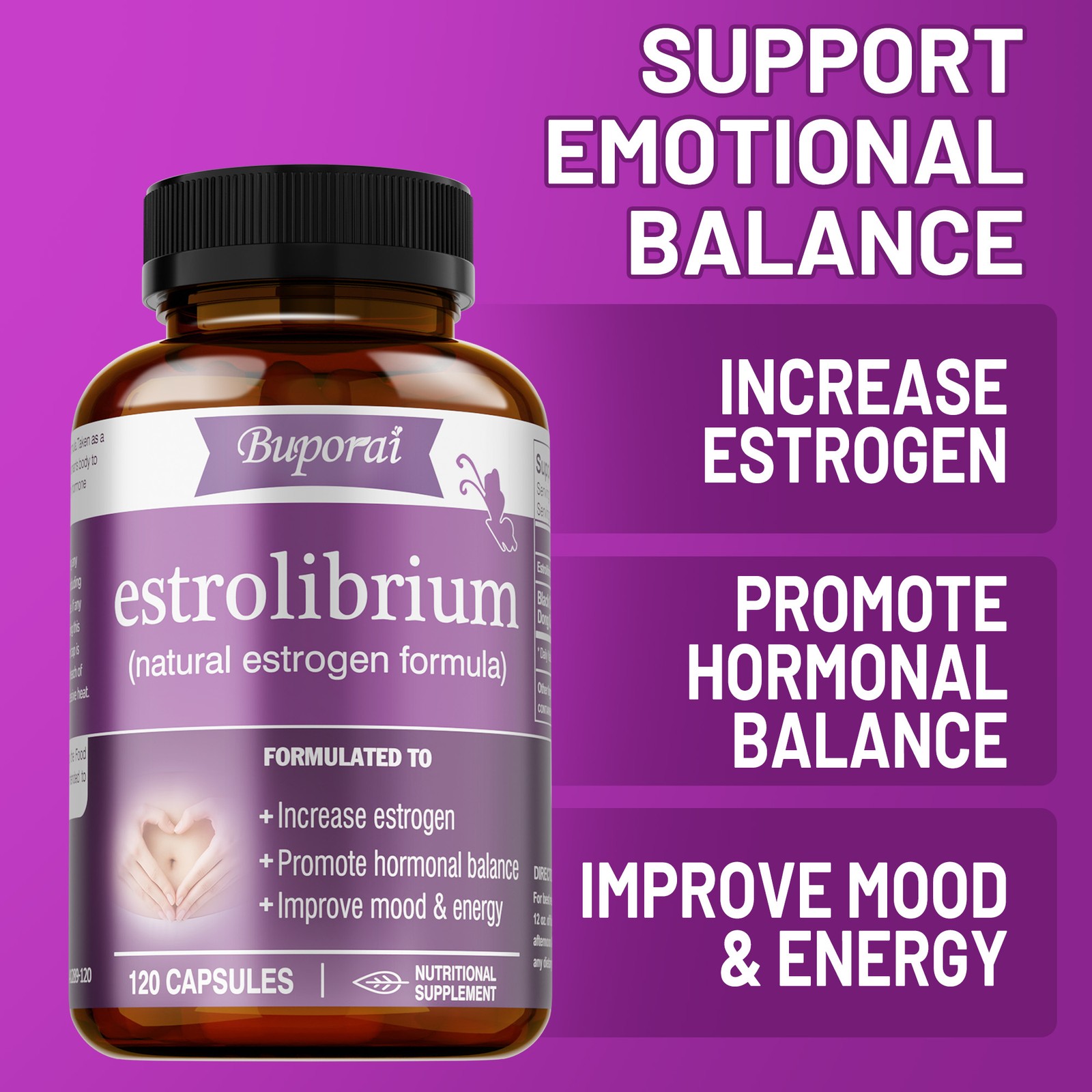 Estrolibrium 240pcs – Relieves Hot Flashes, Night Sweats, Vaginal Dryness