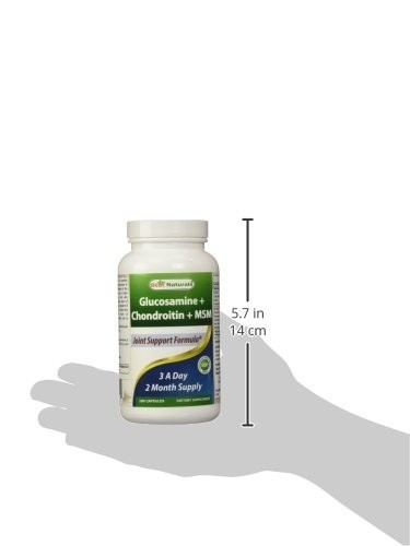 Glucosamine Chondroitin MSM Supplement – Non-GMO Joint Health Support – 180 Coun