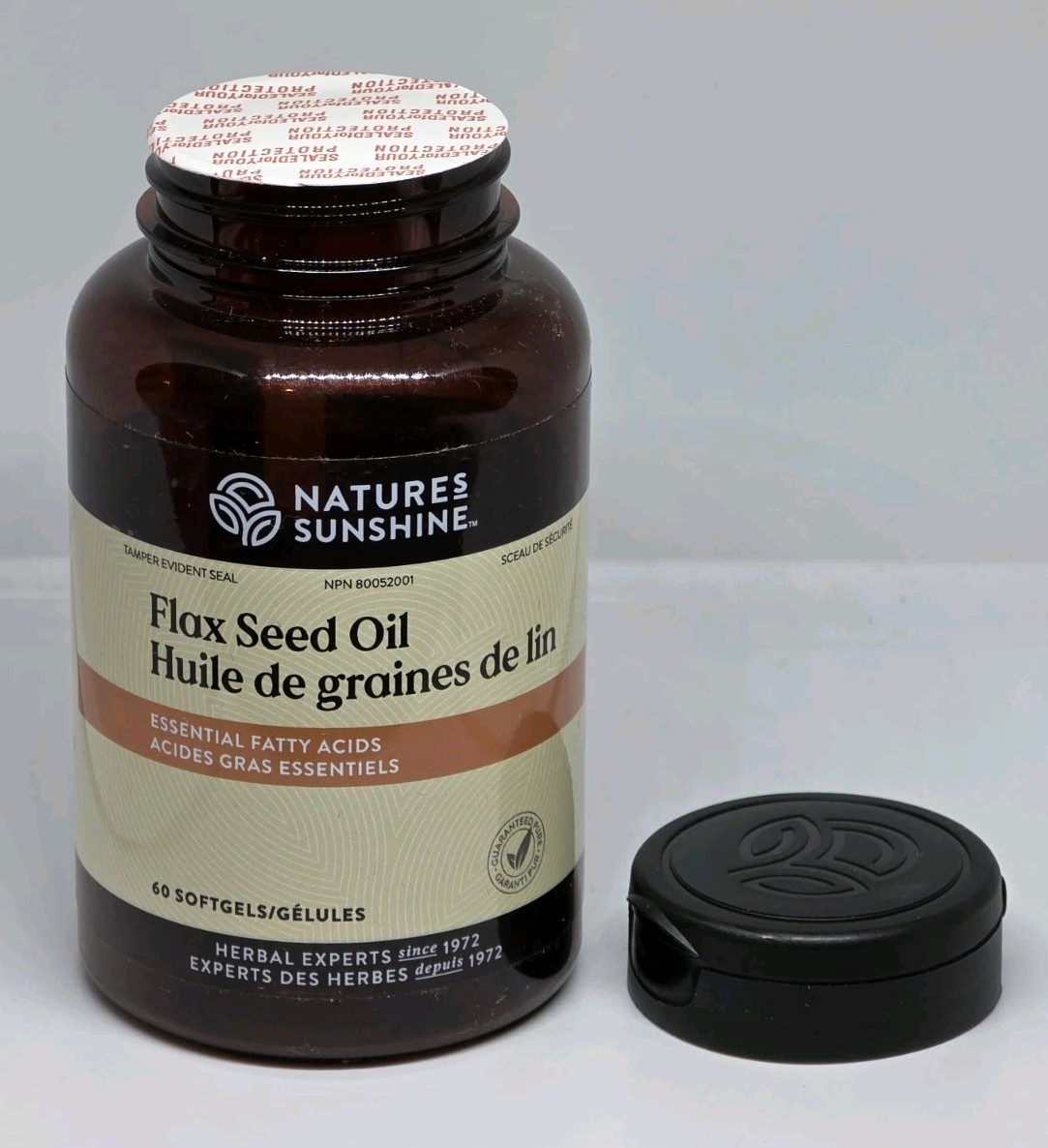 Natures Sunshine Flax Seed Oil 60 Softgels New Sealed Bottle Exp. 02/2026