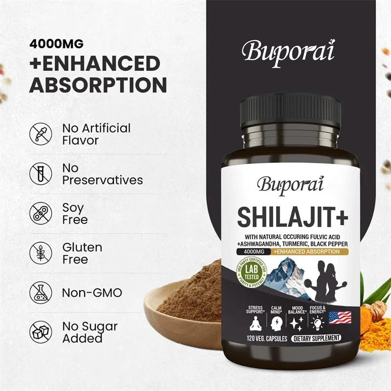 Shilajit+ 240pcs, For Mood, Hormone Balance, Enhance Energy and Endurance