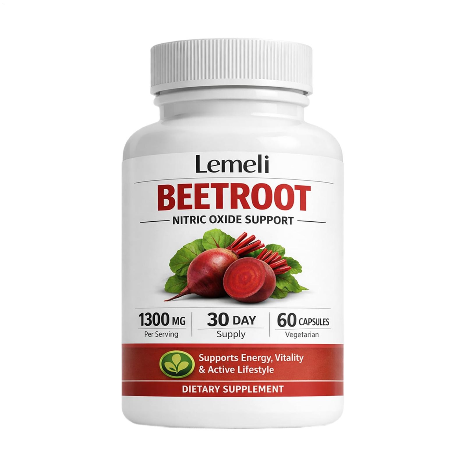 Lemeli Beetroot Capsules 1300mg, Extract Beet Root Lemeli Supplement 60Capsules