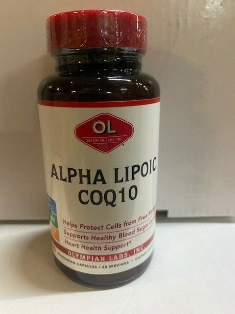 Alpha Lipoic Coenzyme Q10 by Olympian Labs – 60 Capsules, Expiration 07/2024